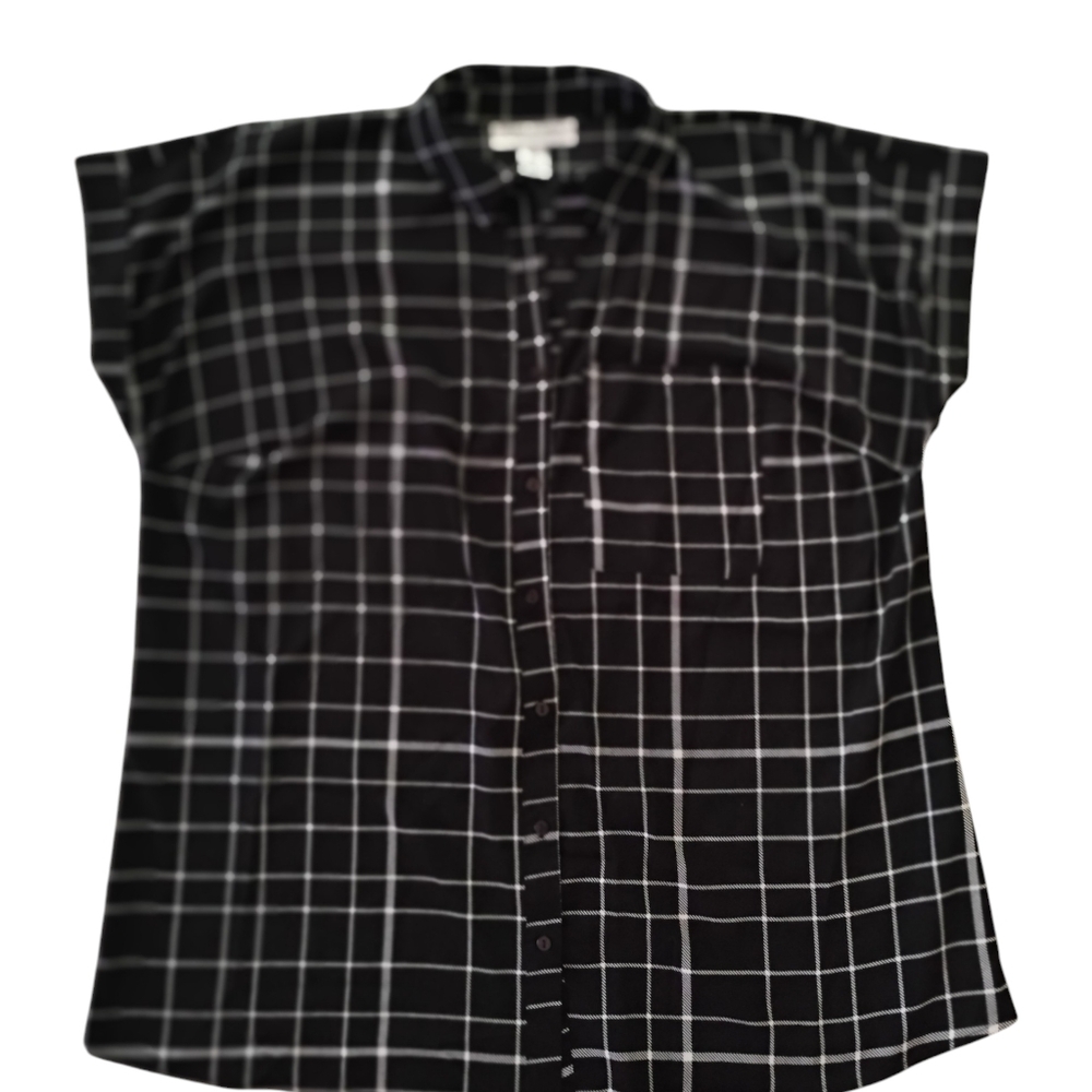 Motherhood Maternity Black and White Cap Sleeve Blouse Size S - Picture 2 of 7